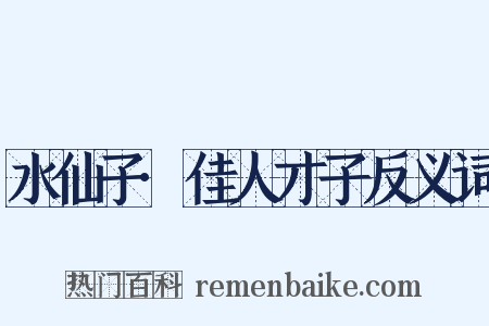 水仙子·佳人才子反义词是什么意思的图片